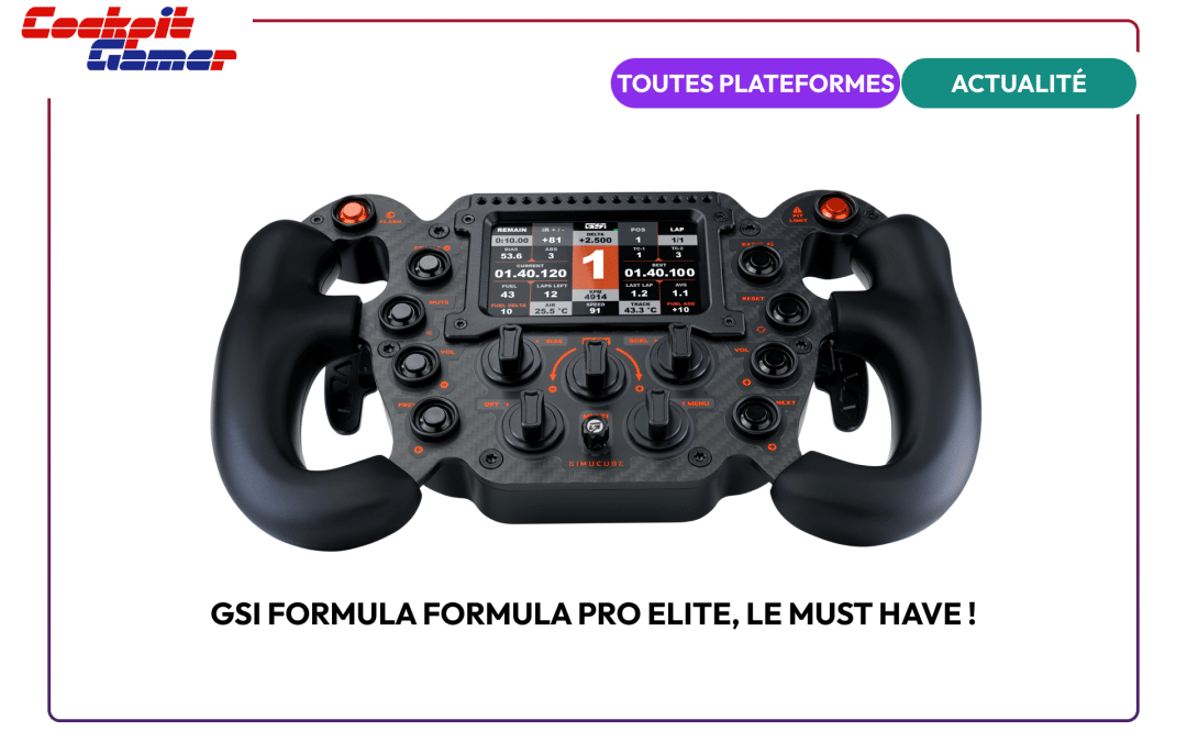 GSI Formula Pro Elite, le must have !